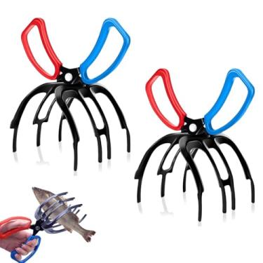 Imagem de FWYDRJZC Alicate de pesca com 3 garras de metal para controle de peixe, alicate de pesca, acessórios para a maioria dos peixes de água doce (3 garras 2 peças)