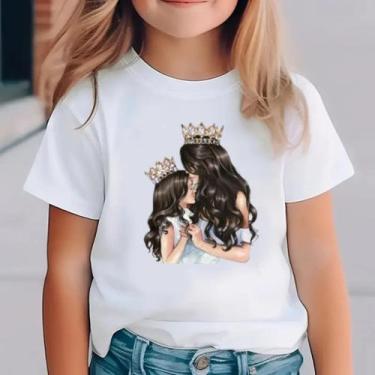 Imagem de Camiseta Infantil Básica T-shirt Algodão Coroa Rainha - Infantil - Tri