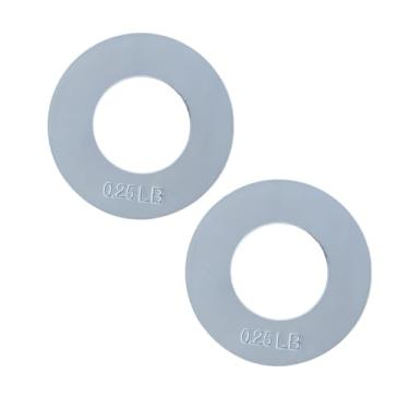 Imagem de Colaxi 2 peças Placas de peso fracionário com codificação de cor Pesos halteres pequenas placas de troco para a academia em casa, Branco 0.25lb