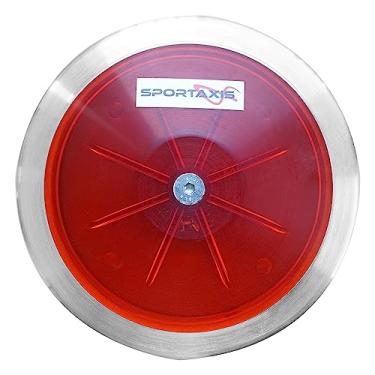 Imagem de SPORTAXIS Arremesso de disco transparente - 1 kg, peso do aro de 83%, aro de aço - ideal para iniciantes e intermediários no atletismo - Melhore suas habilidades de arremesso de disco - Melhorador de