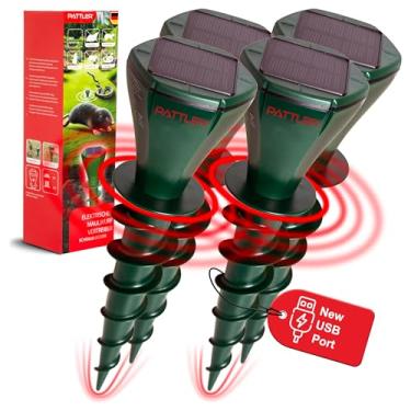 Imagem de PATTLER® Repelente de toupeiras carregável por USB | Design em forma de parafuso | Cobertura de 2,5 metros quadrados | Melhor repelente de cobra para quintal, ótimo para se livrar de toupeiras e