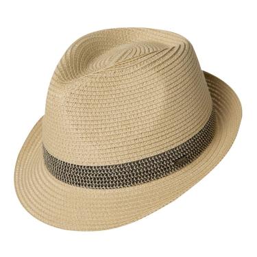 Imagem de Chapéu Fancet Straw Fedora Short Brim Sun Beach para homens e mulheres