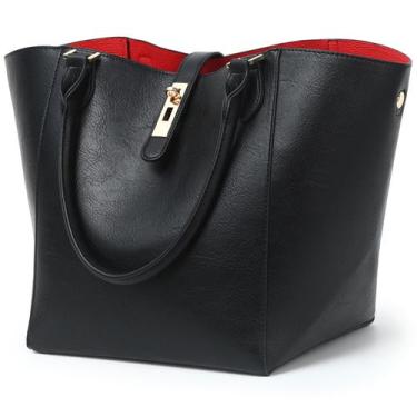 Imagem de Sacola sqlp Large Work para mulheres, bolsas de grife pretas