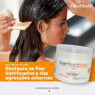 Imagem de Máscara Tratamento Home Care Perfect Liss 350gr, Branco, 350g