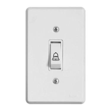 Imagem de Interruptor Para Campainha Pulsador 6A Com Placa 4X2 - Pratika - Ilumi