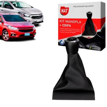 Imagem de Manopla + Coifa Chevrolet Onix E Prisma 2013 Até 2019 - 5M - Nat, Cinz