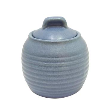 Imagem de Pote com tampa Friese em cerâmica 160ml azul