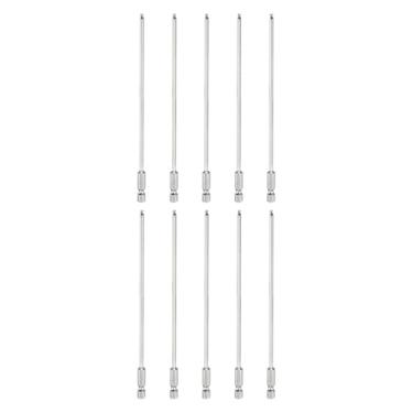 Imagem de HARFINGTON 10 peças de pontas esféricas hexagonais H2,5 (2,5 mm) cabeça 1/10.2 cm haste sextavada 150 mm (6") de comprimento magnético S2 aço métrico chave de fenda chave de broca soquete ferramenta
