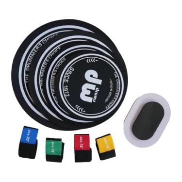 Imagem de Amagogo Almofadas silenciadoras para bateria de 10, 12, 14 e 16 polegadas, conjunto de almofadas silenciadoras para pratos para iniciantes, crianças e adultos, com 4 Surdinas para Pratos