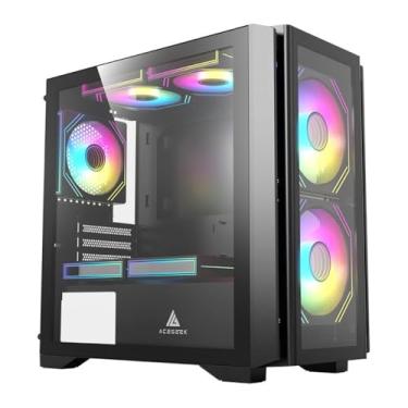 Imagem de Gabinete Gamer Acegeek Vision M352 | Mid-Tower | Lateral de Vidro | Preto | AG-VISION-M352-BK