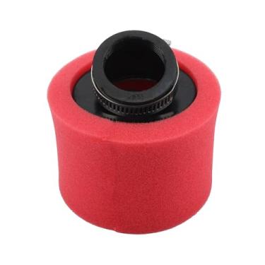 Imagem de PowerMotor Substituição de cápsula de filtro de ar de espuma angular de 35 mm para 4 tempos 50cc 90cc 110cc 125cc 150cc GY6 motocicleta chinesa ATV Quad Go Kart Moped Scooter Pit Dirt Bike Vermelho