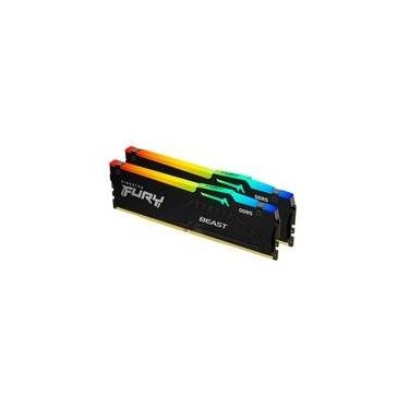 Imagem de Memória RAM Kingston Fury Beast Expo, 16GB (2X8GB), 6000MT/s, DDR5, DIMM, RGB, CL30, Preto - KF560C30BBEAK2-16