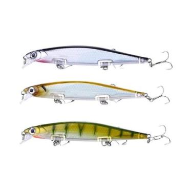 Imagem de Isca Artificial Laser Hard Minnow 13g 11cm Com Olhos 3D, Ação Lenta E 