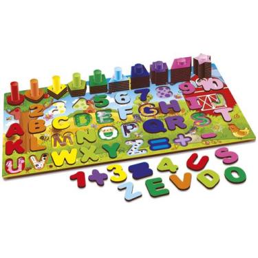 Imagem de Educa montessori - letras, numeros, formas, cores e animais - GGB