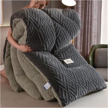 Imagem de Colcha De Veludo De Flanela Super Quente Cobertor Ponderado De Inverno Colcha De Lã Dupla Face Engrossada Quente Outono Primavera Pelúcia Núcleo De Conforto, Cobertor Ultra Macio, B, 200x230cm/4kg