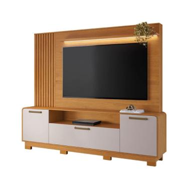 Imagem de Estante Home para TV até 65 Polegadas Apego JCM Móveis Cinamomo/Off
