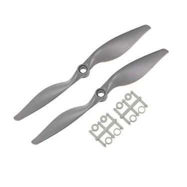 Imagem de uxcell RC Propellers CW 7x5 Inch 2-Vane for Airplane Nylon Gray 2Pcs with Adapter Rings