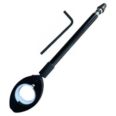 Imagem de Antena Corta Pipa Retrátil para Moto, Aço Inoxidável e Alumínio, Reclinável com Chave Allen