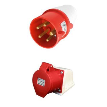 Imagem de Tomada industrial macho e femea 4p + terra 32a 220 - 380v - CNC