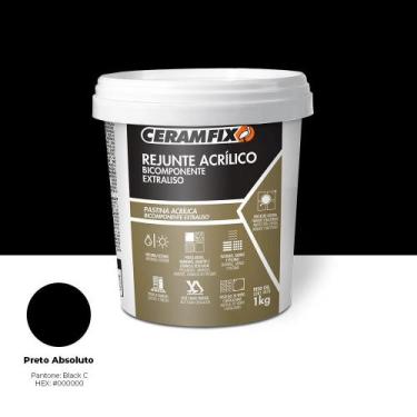 Imagem de Rejunte Acrilico Bicomp Extraliso Preto Ceramfix - Novo