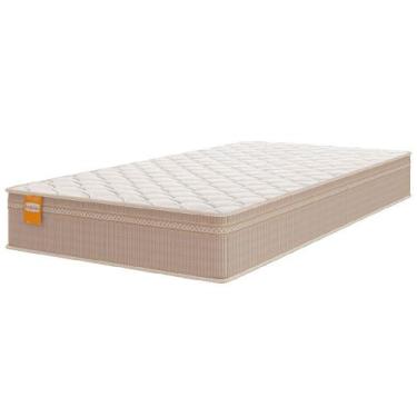 Imagem de Colchão Solteiro Molas Qatar 88x188x22cm Bege/branco Inducol - Suporta