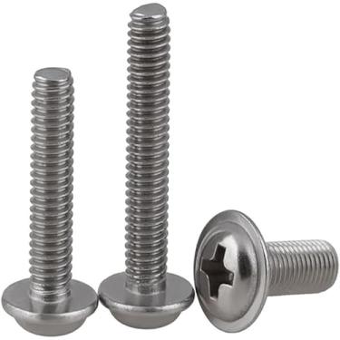 Imagem de 316 Cabeça Redonda De Aço Inoxidável Com Almofada M3 M4 M5 Parafuso Parafusos De Máquina Com Parafusos De Almofada Parafuso Pwm, M4X30 50pcs
