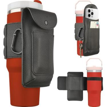 Imagem de Suporte magnético para garrafa de água, suporte magnético para academia, bolsa de telefone com suporte magnético forte, acessórios para garrafas de água fitness resistentes para garrafa Stanley, Owala
