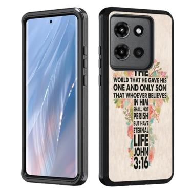 Imagem de BWOOLL Capa para Moto Edge 5G 2025, capa resistente 3 em 1 híbrida de policarbonato rígido e silicone macio à prova de choque capa de proteção contra quedas para Motorola Moto Edge 5G 2025, Christian