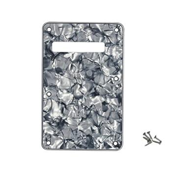 Imagem de ROZILO Pickguard Tremolo Cavity Cover Placa traseira de guitarra padrão para Strat/Stratocaster Feito nos EUA Cinza Pérola