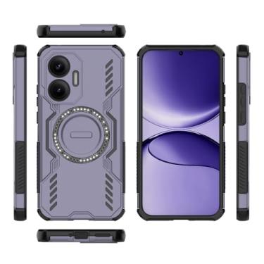 Imagem de Elubugod Capa compatível com Xiaomi Poco F7 5G, compatível com MagSafe, compatível com Xiaomi Redmi Turbo 4 Pro 25053RT47C dissipação legal anti-queda capas de celular roxas