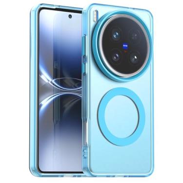 Imagem de Capa compatível com Vivo X200 Ultra 5G, capa magnética à prova de choque, compatível com Vivo X200 Ultra 5G capa azul