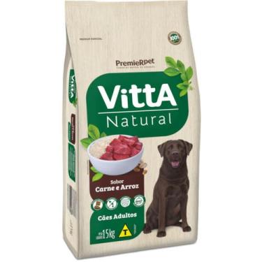 Imagem de Ração Premier Vitta Natural Cão Adulto Carne e Arroz - 15 Kg