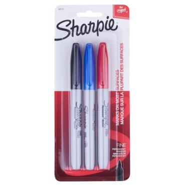 Imagem de Marcador Permanente Ponta Fina com 3 Cores Sharpie