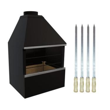 Imagem de Churrasqueira De Parede E70 - P/10 Espetos com Espetos simples - Brasi