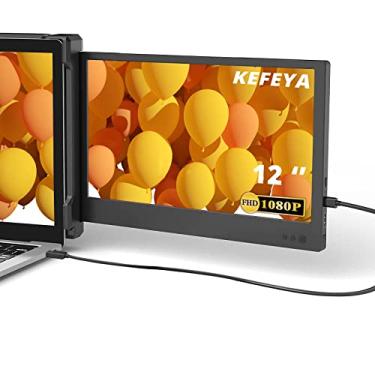 Imagem de KEFEYA Extensor de tela de laptop, monitor portátil Full HD IPS de 12 polegadas para laptop, monitor duplo, compatível com Windows de 13 a 16,5 polegadas, Chrome e Mac