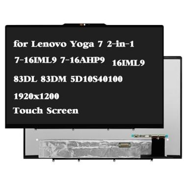 Imagem de HPDELGB Substituição para Lenovo IdeaPad Yoga 7 2-em-1 16IML9 Type 83DL 1920x1200 30Pin Laptop LCD Touch Screen Painel Bisel Assembléia