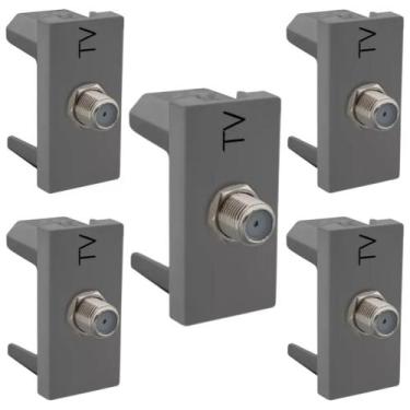 Imagem de Kit 5 Tomada Antena Tv Legrand Pial Plus+ 635030 Bege