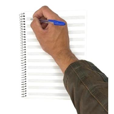 Imagem de Caderno de Música grande Espiral 50 Folhas Pautadas Para Teoria Musical