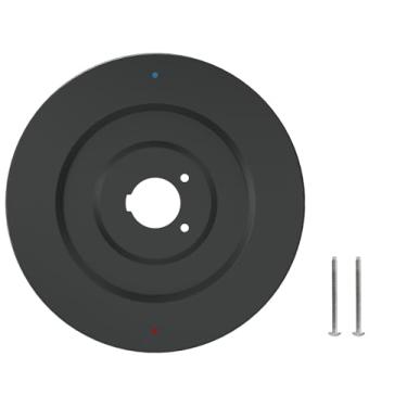 Imagem de 16090-BL Escudo, torneiras de banheira e chuveiro de uma manípula, substituição para coleção Moen Chateau, vendido com parafusos de escudo 15528, preto fosco