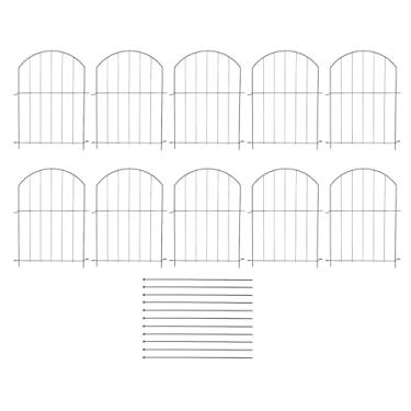 Imagem de AYNEFY Cerca de Barreira Animal, Arame de Metal de Ferro Cerca de Jardim da de Cão Ao Ar Livre de Cão de Fronte