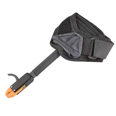 Imagem de ZSHJGJR Arco de arco para liberação de arco composto liberação de arco infantil liberação de arco gatilho pinça de polegar liberação de pulso tira de nylon liberação rápida para treinamento de treinamento de treinamento de jovens (laranja)