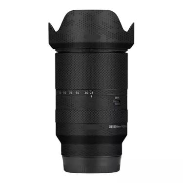 Imagem de Adesivo de câmera antiarranhões com tampa de lente para Tamron 28-200 mm adequado para Sony Mount película protetora protetor de corpo decalque 28-200 (Mamba) preto)