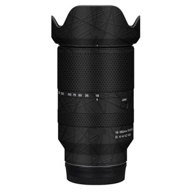 Imagem de Adesivo de lente de câmera para Tamron 18-300 mm F3.5-6.3 adequado para Sony Mount Macro Coat Wraps Film Protector Vinyl Decal Skin 18 300 (Cross Ultra Black)
