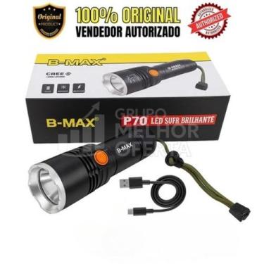 Imagem de Lanterna Led Tática P70 Mais Forte Do Mundo 2km B-max 8504 - Enviamos 