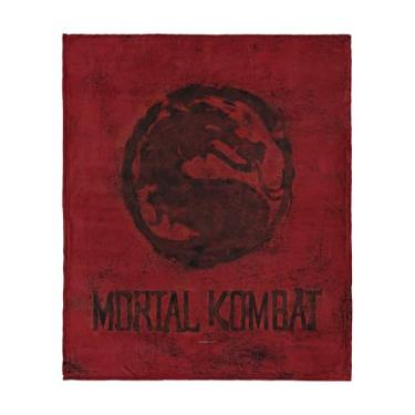 Imagem de Cobertor Mortal Kombat Silk Touch – Logotipo Vermelho, Lã Ultramacia, Pelúcia e Leve, 127 x 152 cm
