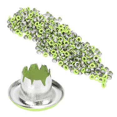 Imagem de Cffuvros Botões de Estalo de 500Pcs, Suavização Plana Brilhante e Leves de Costura Colorida para Modificação de Roupas, Couro DIY, Calçados, Tendas, Bolsas, Cintos (YK4/5C22 (verde fluorescente))
