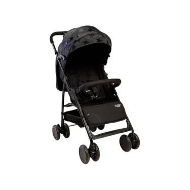 Imagem de Carrinho de Bebê Cosco Kids Bross 4 Rodas 0 a 15kg, Preto Estrela