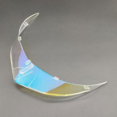 Imagem de YMTSGEQ Spoiler traseiro de capacete de motocicleta TT-Course compatível com KYT TT Course, capacete de substituição Spoiler traseiro decoração de capacete (Revo Clear Blue)