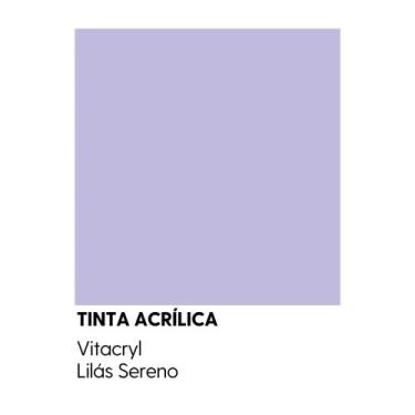 Imagem de Tinta Emborrachada Acetinada Violetas - Vitacryl, Lilás Sereno, 3,6 lt