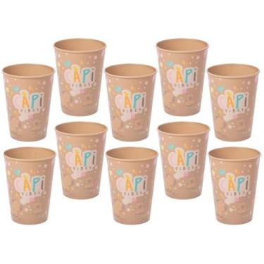 Imagem de " Kit Copos Capivara 320 ML 10 Unidades Para lembrancinhas de aniversário Capi vibes Colecionável Reutilizável Material Resistente Copo Infantil Decoração Produto Plasutil "